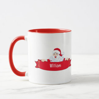 Taza combinada Santa Banner Navidad