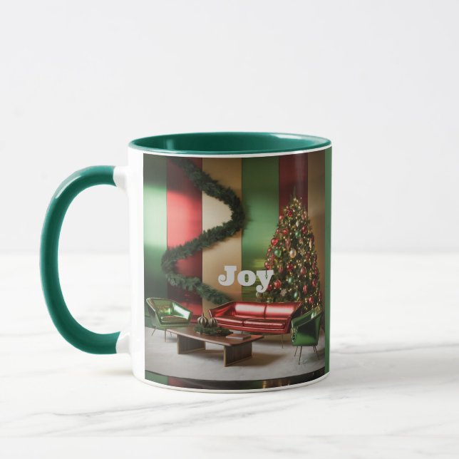 Taza combinada verde de alegría navideña MCM (Izquierda)