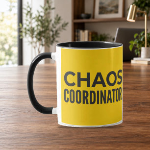 Taza Combo Amarillo y Negro Coordinadora de Caos