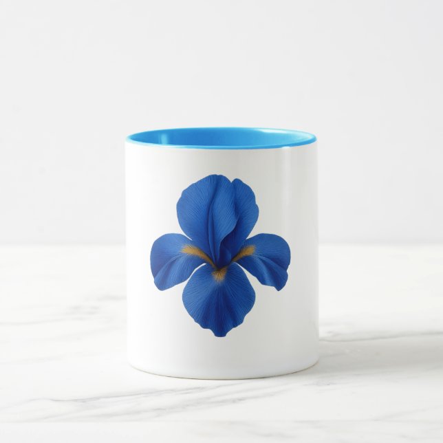 Taza Combo Azul - Flor Iris (Centro)
