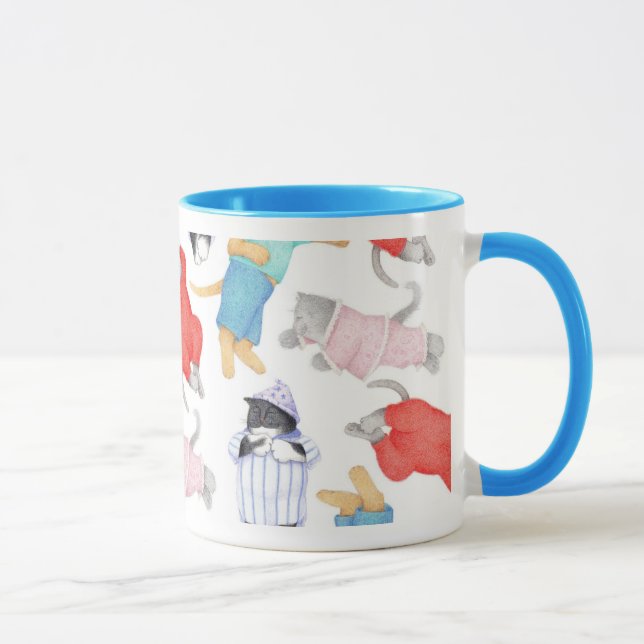 TAZA Combo Azul GATO Pijama (Derecha)