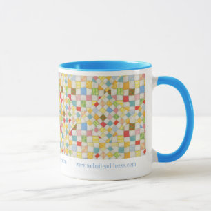 Taza Combo Azul ID de Negocio MOSAICO DE COLCHA
