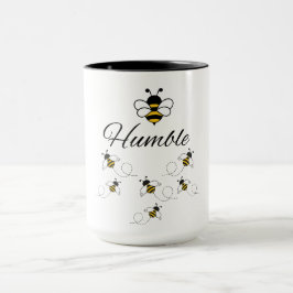 TAZA COMBO BLANCO AMARILLO NEGRO ABEJA HUMILDE ABEJORRO