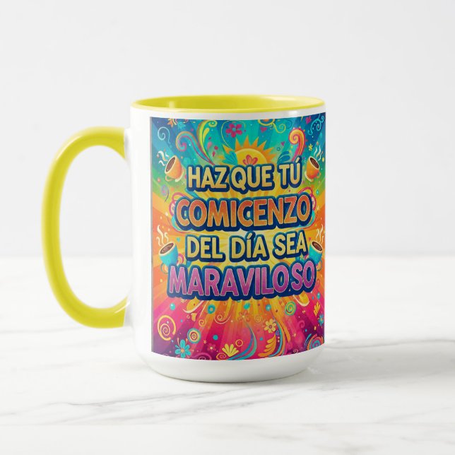 Taza Combo con Diseño “Haz Que Tu Comienzo del Día (Izquierda)