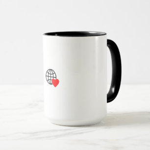 Taza Combo   Corazón Globo   Taza de Regalo con Es