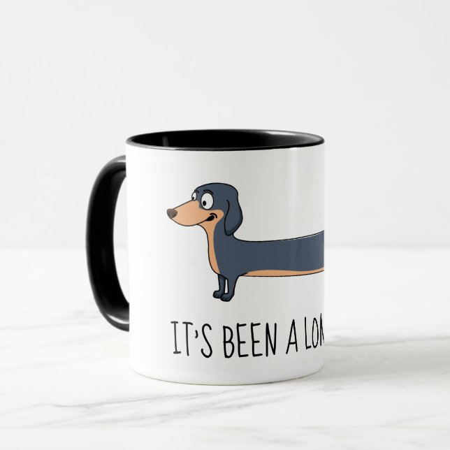 Taza Combo Dachshund de 11 oz para un día largo (Anverso izquierdo)
