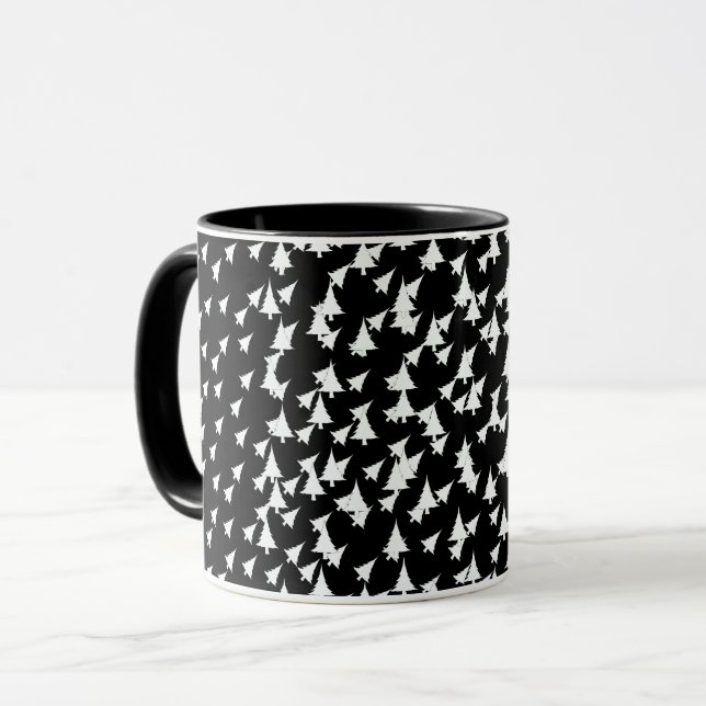 Taza Combo de árboles blancos negros (Anverso izquierdo)
