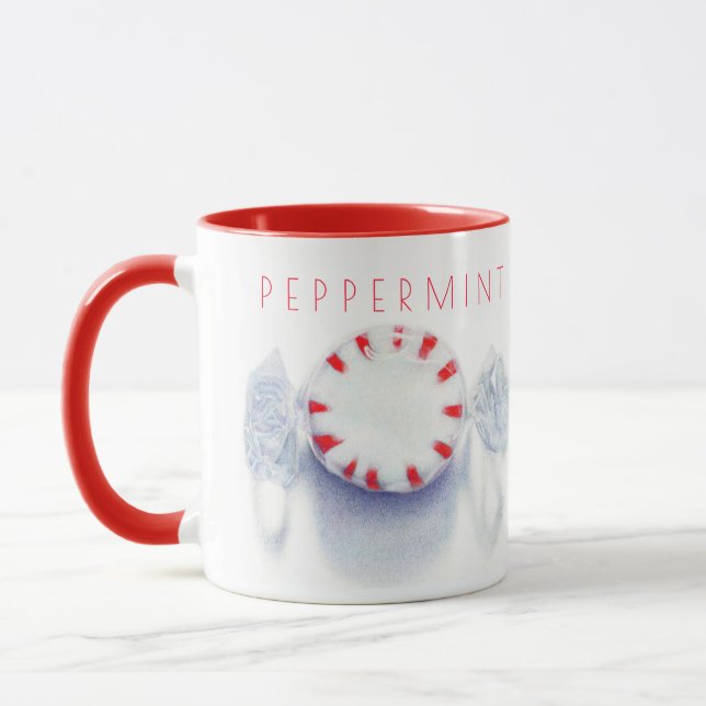 Taza COMBO DE DULCE DE MENTA Mug + Texto (Izquierda)