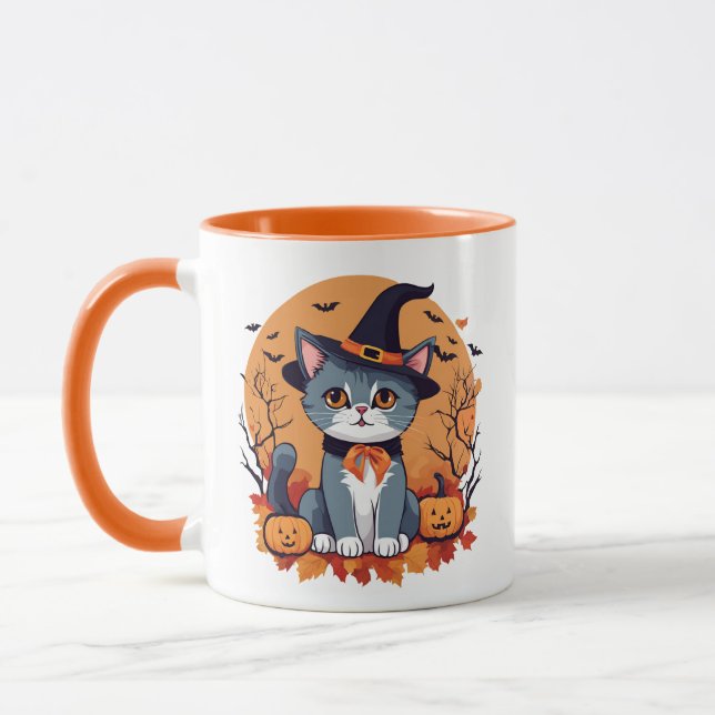 Taza Combo de gatos de Halloween (Izquierda)