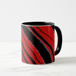 Taza Combo de impresión de animales negros rojos