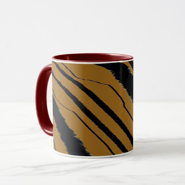 Taza Combo de marrón de impresión de animal negro marró (Anverso izquierdo)
