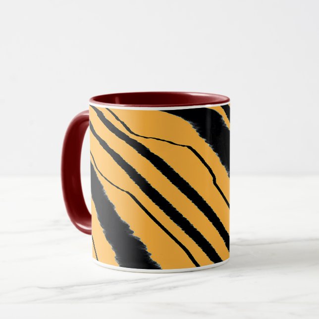 Taza Combo de marrón de impresión tigre (Anverso izquierdo)