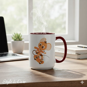 Taza Combo de Ratón Patinando Divertido para Uso D