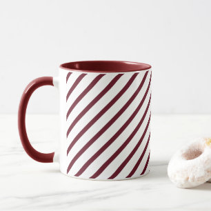 Taza Combo de Raya Blanca Granate para un Estilo D