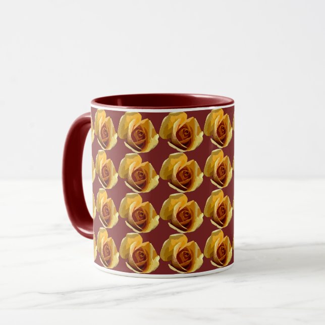 Taza Combo de Rosas Amarillas (Anverso izquierdo)