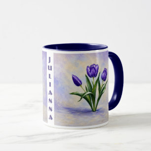 Taza Combo de Tulipanes Morados