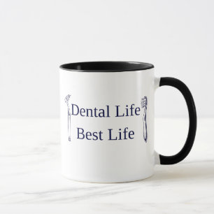 Taza Combo Dental Life Best Life Negra