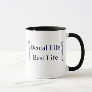 Taza Combo Dental Life Best Life Negra