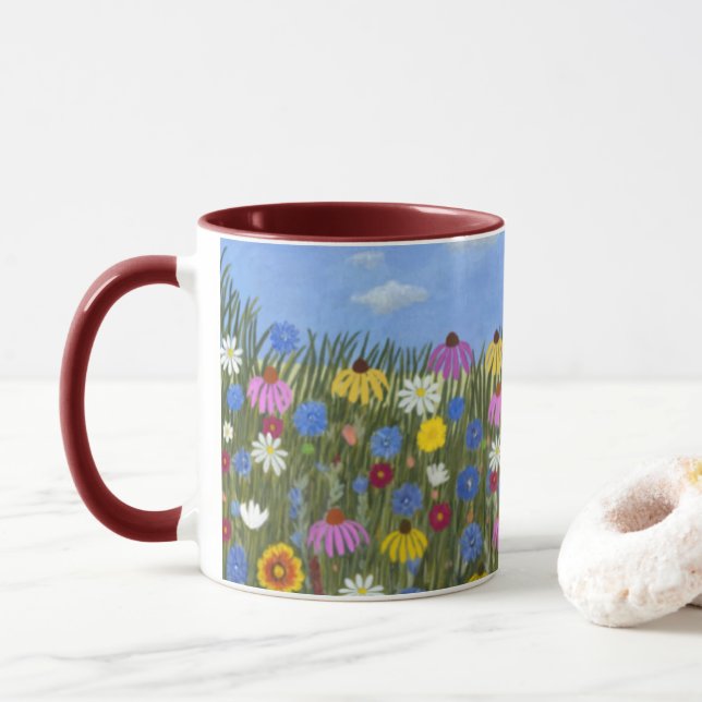 Taza Combo Flores Silvestres (Con donut)