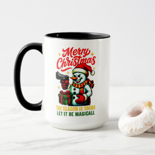 Taza Combo Gangster Snowman Navidad única