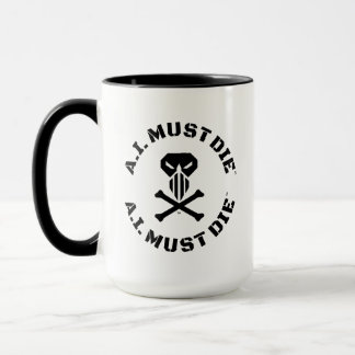 Taza Combo Logotipo A.I. Must Die™ (Fuente Militar