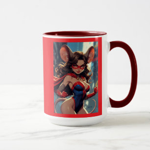 Taza combo mano izquierda roja de SuperMouse Mujer