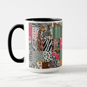Taza Combo Mug 15 oz - Colorido Safari Animal Print