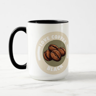 Taza Combo Mug, 15 oz, Love Coffee Black