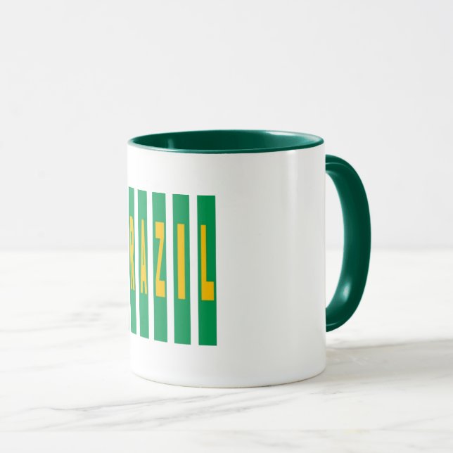 Taza Combo mug blanc vert DESIGN  BRAZIL (Anverso derecho)