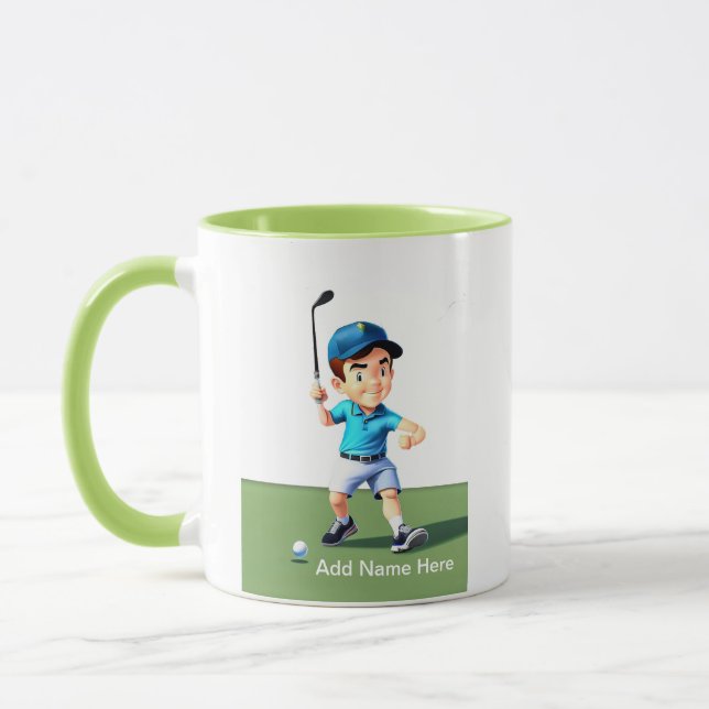Taza Combo Mug de Junior Golfer personalizado (Izquierda)