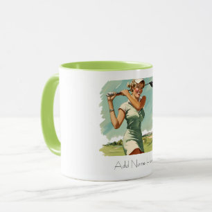 Taza Combo Mug de Vintage Golfer personalizado
