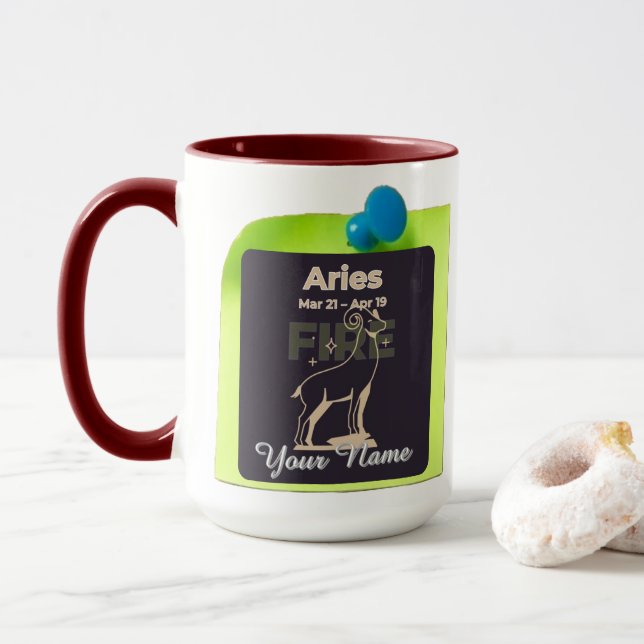 Taza Combo Mug M01 ¡Pinned MyZodiac! Aries (Con donut)