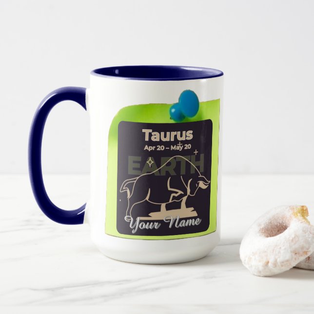 Taza Combo Mug M02 ¡Pinned MyZodiac! Tauro (Con donut)