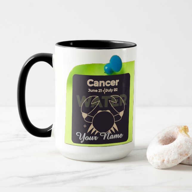 Taza Combo Mug M04 ¡Pinned MyZodiac! Cáncer (Con donut)