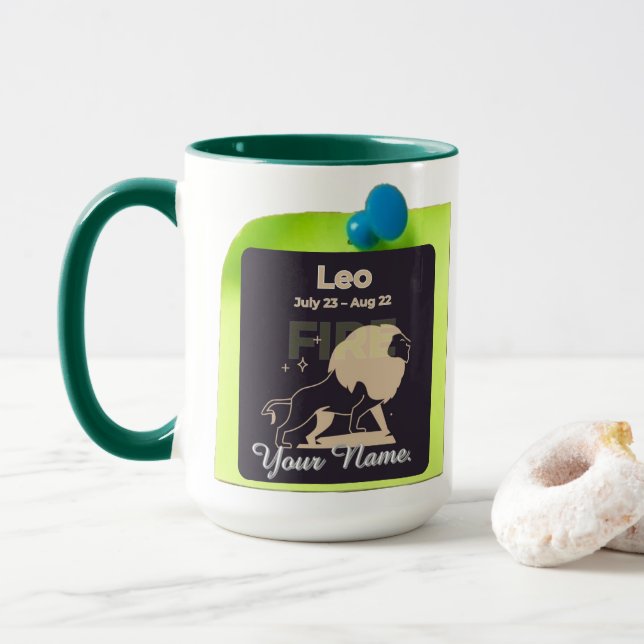 Taza Combo Mug M05 ¡Pinned MyZodiac! Leo (Con donut)