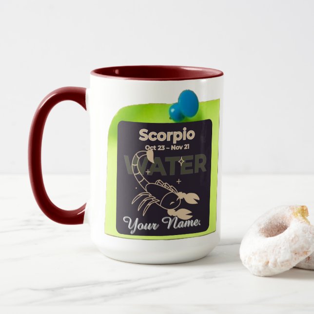 Taza Combo Mug M08 ¡Pinned MyZodiac! Escorpio (Con donut)