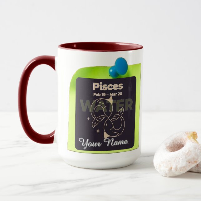 Taza Combo Mug M12 ¡Pinned MyZodiac! Piscis (Con donut)