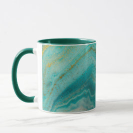 Taza Combo Mug personalizado: verde y acentos de oro