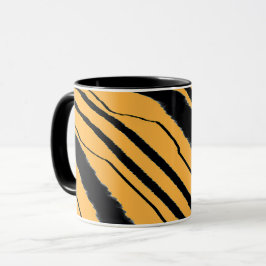 Taza Combo negro de impresión de tigre