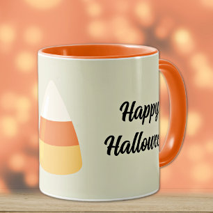 Taza Combo Nombre, Cute Halloween Candy Corn 11oz