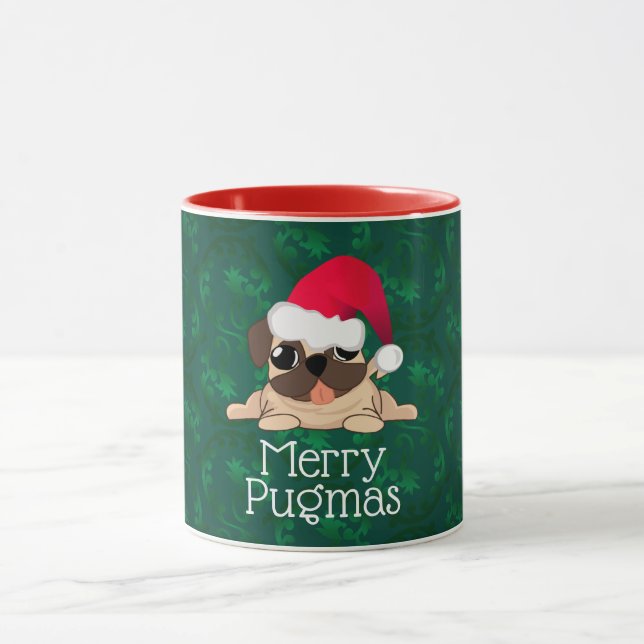 Taza Combo Pug de Navidad (Centro)