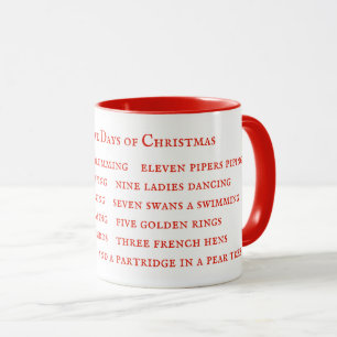 Taza Combo Roja de 12 DÍAS LETRA