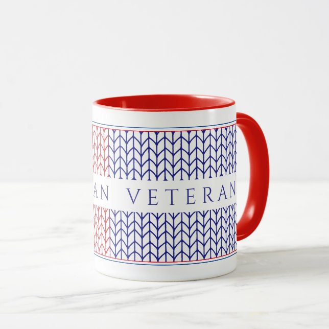 Taza Combo Roja "VETERANO AMERICANO" (Anverso derecho)