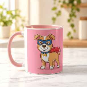 Taza Combo Rosa Héroe Perro Súper