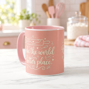 Taza Combo Rosa Hornea el Mundo un Lugar Mejor