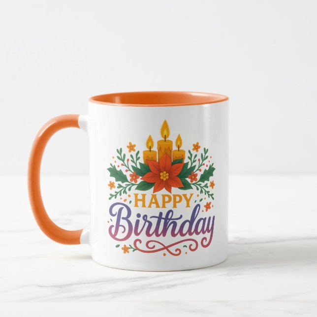 Taza Combo Vela de Cumpleaños Feliz (Izquierda)