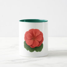 Taza Combo Verde - Flor de Geranio