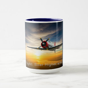Taza "Combustible para vuelo: ¡Sube más alto con cada s