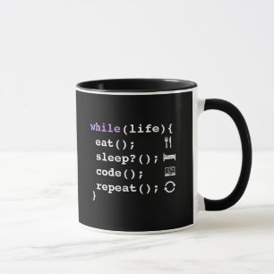 Taza Come Codigo Duerme Repite Programador Minimalist
