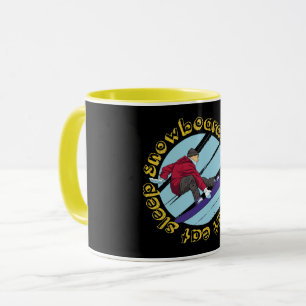 Taza Come Dormir Snowboard Repetir – Frase de Snowboard